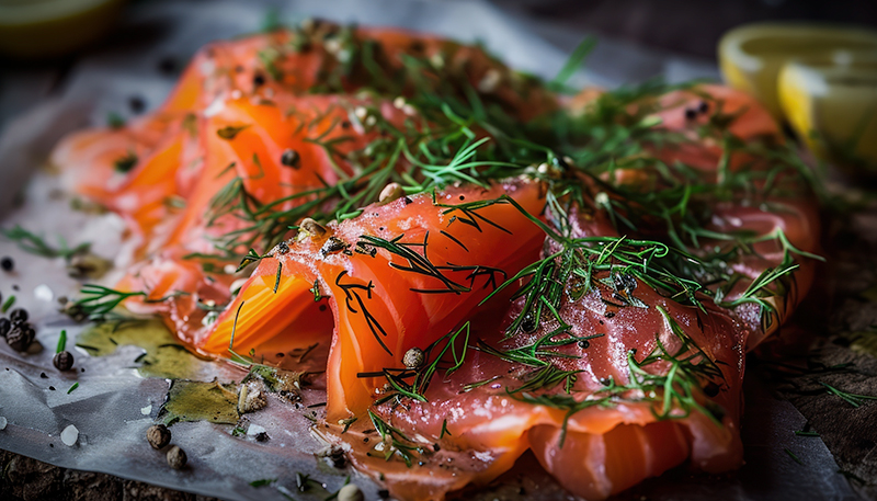 Cane & Bean Ginger and Lemon Sugar Cured Salmon (Gravlax) Recipe